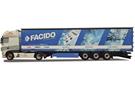 Herpa H0 DAF XF105 SSC Gardinenplanen-Sattelzug, FACIDO/Justen (SoSe RLP)