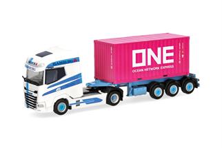 Herpa H0 DAF XG+ Container-Sattelzug, Wiek Spedition - ONE