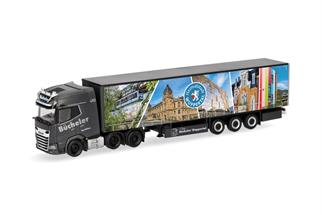 Herpa H0 DAF XG+ Gardinenplanen-Sattelzug, Bücheler Wuppertal