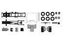 Herpa H0 Fahrgestell DAF XF Euro 6 mit Chassisverkleidung (Inhalt: 2 Stk.)