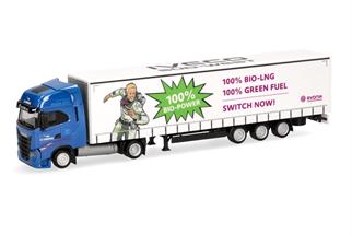 Herpa H0 Iveco S-Way LNG Jumbogardinenplanen-Sattelzug, J.S. Logistik GmbH (Club)