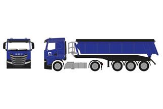Herpa H0 Iveco S-Way ND Thermomulden-Sattelzug, Hoch-Tief (Sonderserie)
