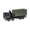 Herpa H0 Iveco Trakker 8x8 LKW mit Kran und 20'-Container, Bundeswehr