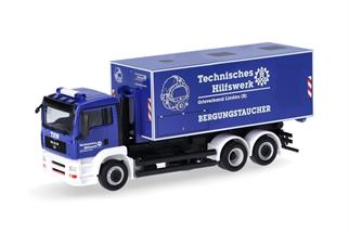 Herpa H0 MAN TGA M Wechsellader-LKW, THW Lindau - Bergungstaucher