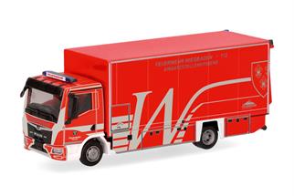 Herpa H0 MAN TGL CC Koffer-LKW, Feuerwehr Wiesbaden - Einsatzstellenhygiene