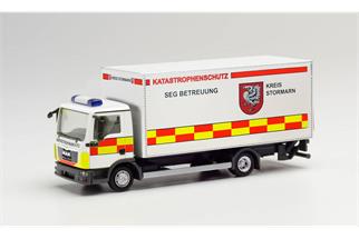 Herpa H0 MAN TGL Koffer-LKW mit Ladebordwand, Katastrophenschutz Kreis Stormarn