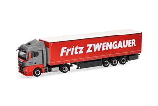 Herpa H0 MAN TGX GM Gardinenplanen-Sattelzug, Zwengauer