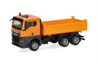 Herpa H0 MAN TGX GN Kipp-LKW 3achs, kommunalorange