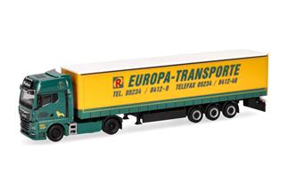 Herpa H0 MAN TGX GX Gardinenplanen-Sattelzug, Rubart Europa-Transporte