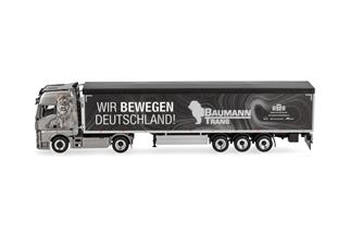 Herpa H0 MAN TGX GX Schubboden-Sattelzug, Baumann Trans - Wir bewegen Deutschland