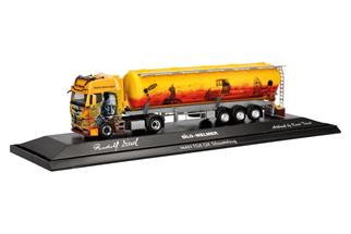 Herpa H0 MAN TGX GX Silo-Sattelzug, Silo Melmer - Rudolf Diesel