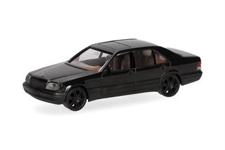 Herpa H0 MB 600 SEL V12 mit Brabus-Felgen, schwarz