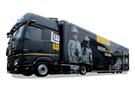 Herpa H0 MB Actros Gigaspace '18 Koffer-Sattelzug, Leonhard Weiss Showtruck (SoSe BaWü)