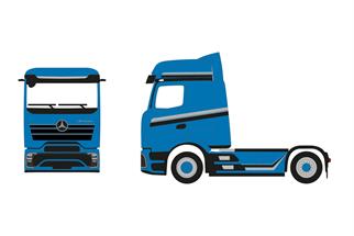 Herpa H0 MB Actros L ProCabin Zugmaschine, blau (Sonderserie eXtra)