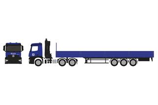 Herpa H0 MB Arocs Pritschen-Sattelzug, Hoch-Tief (Sonderserie)