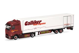 Herpa H0 MB eActros 600 Bigspace Kühlkoffer-Sattelzug, Galliker
