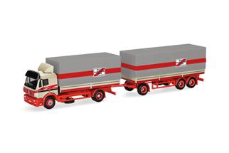 Herpa H0 MB SK 94 Planen-Hängerzug, fern-schnell-gut