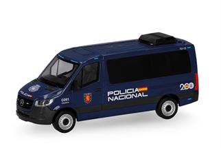 Herpa H0 MB Sprinter 18 Bus Flachdach, Policia Municipal Madrid