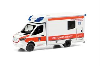 Herpa H0 MB Sprinter '18 Fahrtec RTW, Rettungsdienst Bundeswehr Notarzt