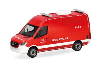 Herpa H0 MB Sprinter '18 Kasten Hochdach, Bundeswehr / Feuerwehr