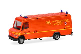 Herpa H0 MB Vario Kasten lang, Bundeswehr Rettungsdienst - Notarzt Hamburg