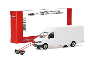 Herpa H0 MiniKit: MAN TGE/VW Crafter Paketverteilfahrzeug, weiss