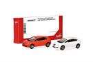 Herpa H0 MiniKit: Seat Leon, naranja und candyweiss (Inhalt: je 1 Stk.)