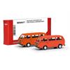 Herpa H0 MiniKit: VW T3 Bus, leuchtrot und orange (Inhalt: je 1 Stk.)