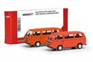 Herpa H0 MiniKit: VW T3 Bus, leuchtrot und orange (Inhalt: je 1 Stk.)