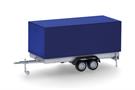 Herpa H0 PKW-Planenanhänger, ultramarinblau THW
