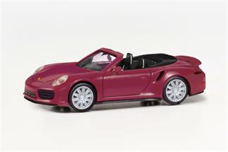 Herpa H0 Porsche 911 Turbo Cabrio, rubinrot metallic