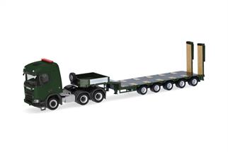 Herpa H0 Scania CR 20 ND Semitieflade-Sattelzug, Tschechische Armee