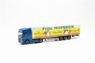 Herpa H0 Scania CR20 HD Koffer-Sattelzug, Hofbeck