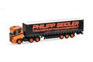 Herpa H0 Scania CR20 ND Gardinenplanen-Sattelzug, Philipp Seidler