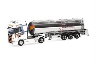 Herpa H0 Scania CS20 HD Chromtank-Sattelzug, Wittmann Transport