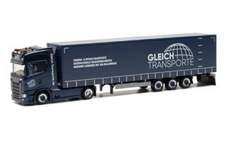 Herpa H0 Scania CS20 HD Gardinenplanen-Sattelzug, Gleich Transporte (Club)