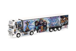 Herpa H0 Scania CS20 HD Gardinenplanen-Sattelzug, Pluta