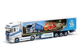 Herpa H0 Scania CS20 HD Gardinenplanen-Sattelzug, Spedition Höhner / 60 Jahre