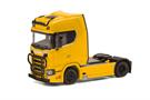 Herpa H0 Scania CS20 HD Zugmaschine mit Lampenbügel und Rammschutz, ginstergelb