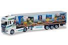 Herpa H0 Scania CS20 Hochdach Gardinenplanen-Sattelzug Höhner/Raiffeisenliner