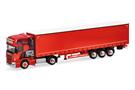 Herpa H0 Scania R 09 Topline Gardinenplanen-SZ, Ralf Tombers Transporte - Red Hunter