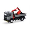 Herpa H0 Scania XT17 3-Seitenkipper mit Ladekran, grau/gelb