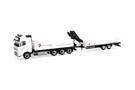 Herpa H0 Volvo FH GL 2020 Pritschen-Hängerzug mit Ladekran, Schachinger