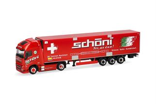 Herpa H0 Volvo FH GL XL 2020 Electric Kühlkoffer-Sattelzug, Schöni