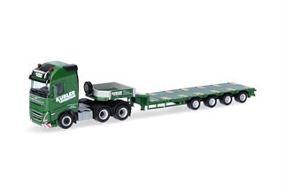 Herpa H0 Volvo FH GL XL 2020 Semitieflade-Sattelzug, Kübler