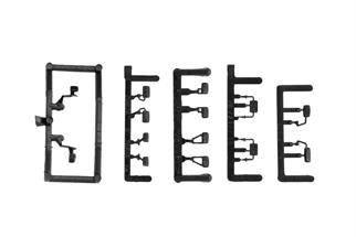 Herpa H0 Zubehör: Spiegelsätze für klassische Kleintransporter (Inhalt: je 5 Stk.)