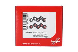 Herpa/MBS H0 Radsätze Anhänger/Auflieger 2-tlg. Felgen, Reifen 10.00-20 mit Strassenprofil