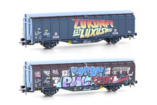 Hobbytrain H0 SBB Schiebewandwagen Hbbillns, Graffiti - Zukunft ist Luxus, Ep. VI