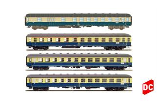 Hobbytrain/LS Models H0 DB Schnellzugwagen-Set 1 D308 München-Berlin, 4-tlg.