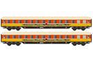 Hobbytrain N Apfelpfeil Liegewagen-Set Bcm 53, gelb/orange, Ep. IV, 2-tlg.